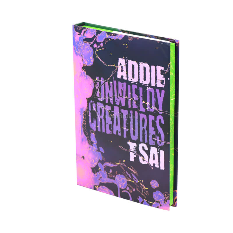 Custom Printed Sprayed Edges Books with Dust Jacket, and Foiling on Hardcover