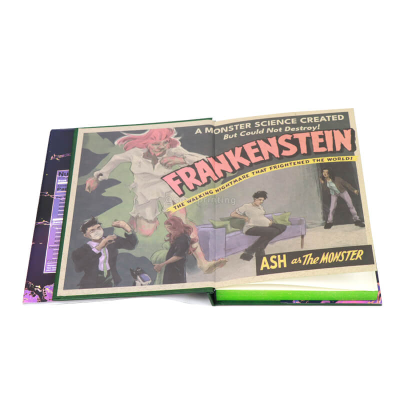 Custom Printed Sprayed Edges Books with Dust Jacket, and Foiling on Hardcover