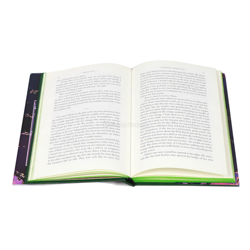 Custom Printed Sprayed Edges Books with Dust Jacket, and Foiling on Hardcover