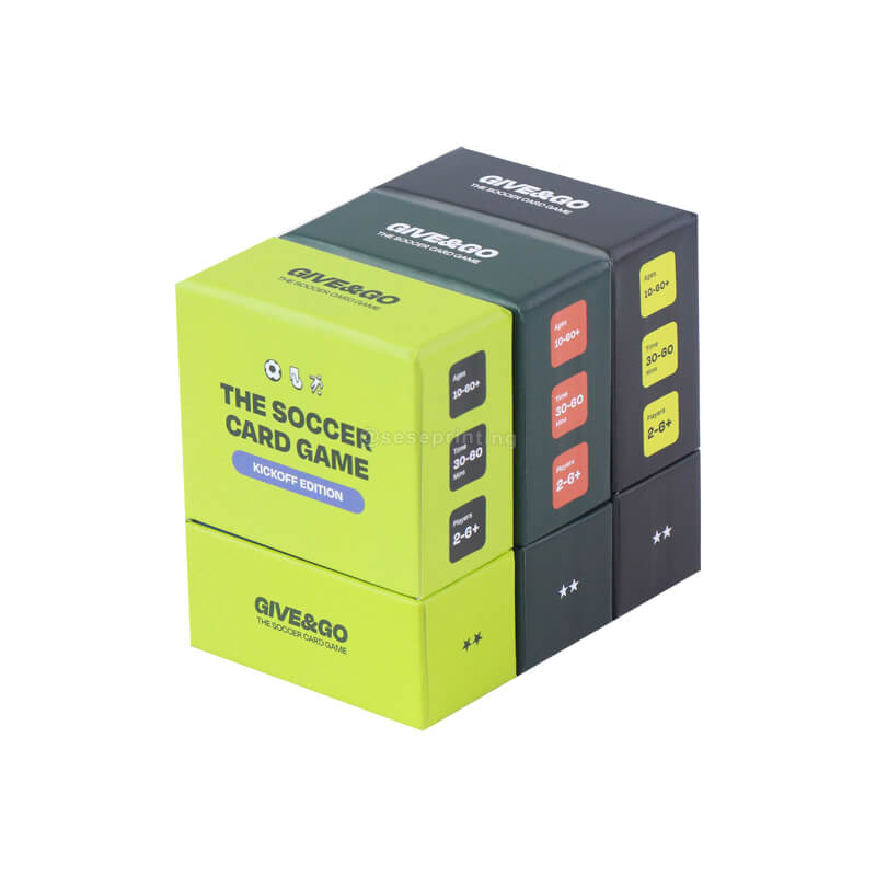 Custom Face and Back Card Deck Printing Soccer Game Card in Box