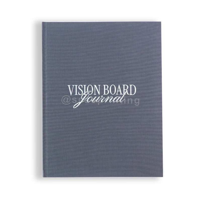 Custom Vision Board Planner Organizer Fabric Hardcover Goals Workbook Journal