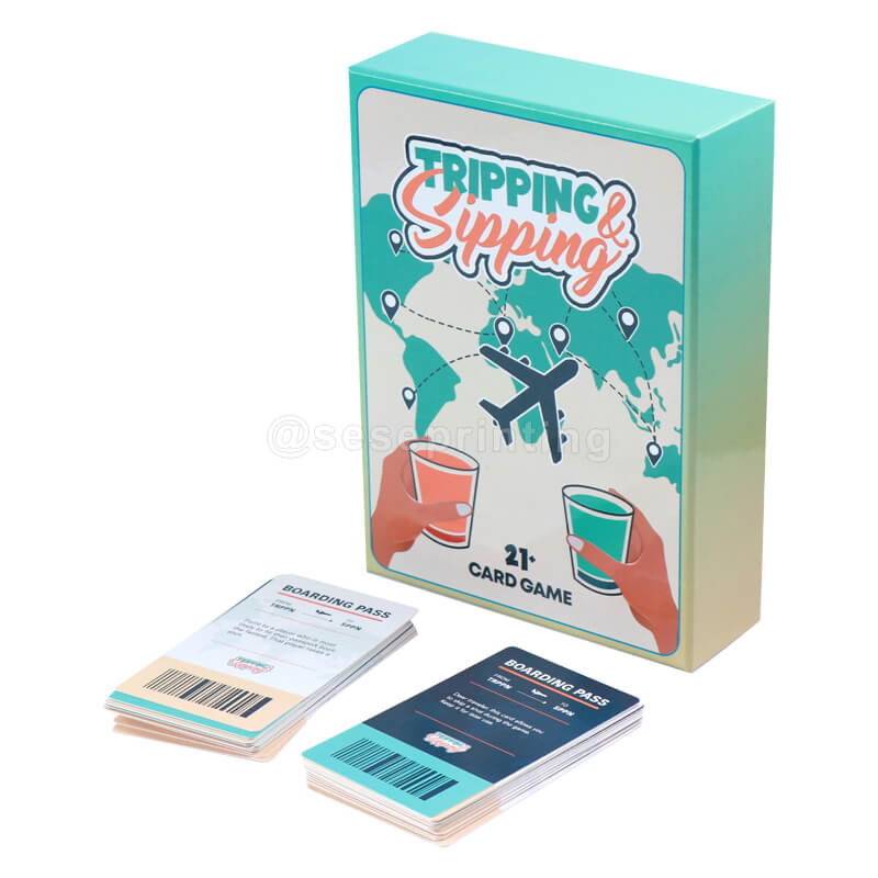 Board Game Printing Adult Drinking Card Games with Custom Shot Glasses