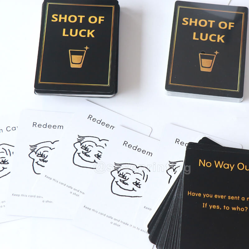 Custom Front and Back Double Sided Printing Question Card Game for Adults Party