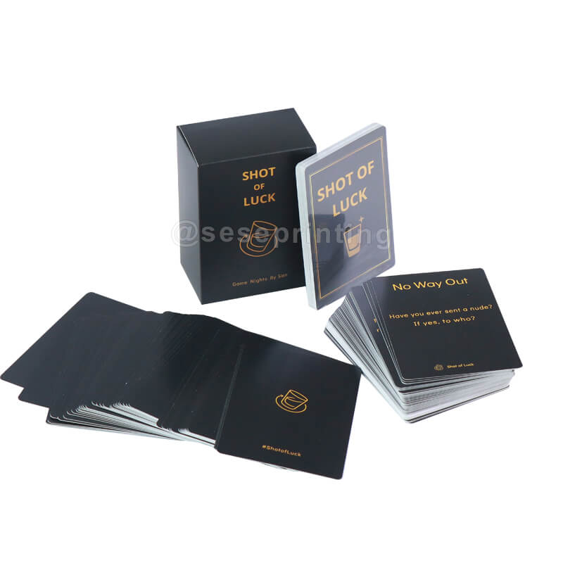 Custom Front and Back Double Sided Printing Question Card Game for Adults Party