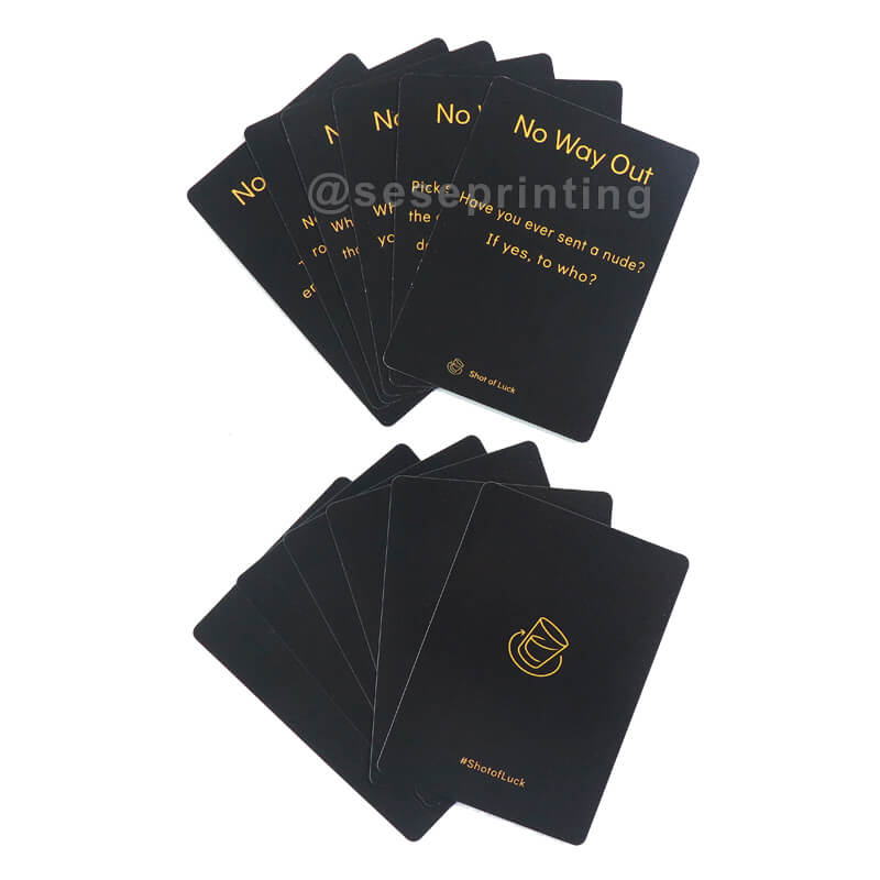 Custom Front and Back Double Sided Printing Question Card Game for Adults Party