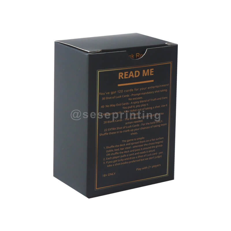 Custom Front and Back Double Sided Printing Question Card Game for Adults Party