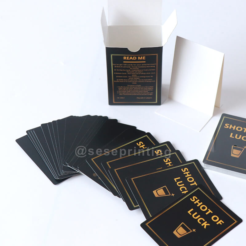 Custom Front and Back Double Sided Printing Question Card Game for Adults Party