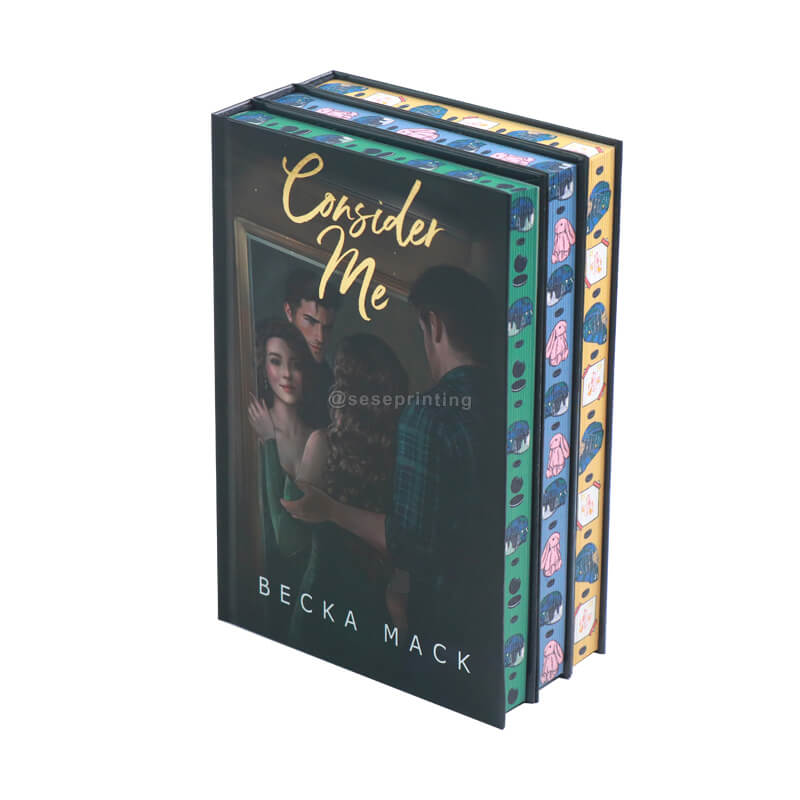 Omnibus of a Three Book Series with Foil on Covers and Sprayed Edges