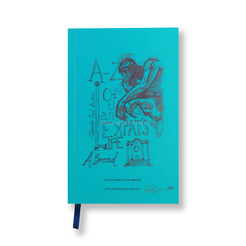 Paperback Books with Foil on Cover, Gilded Edges and Ribbon Marker
