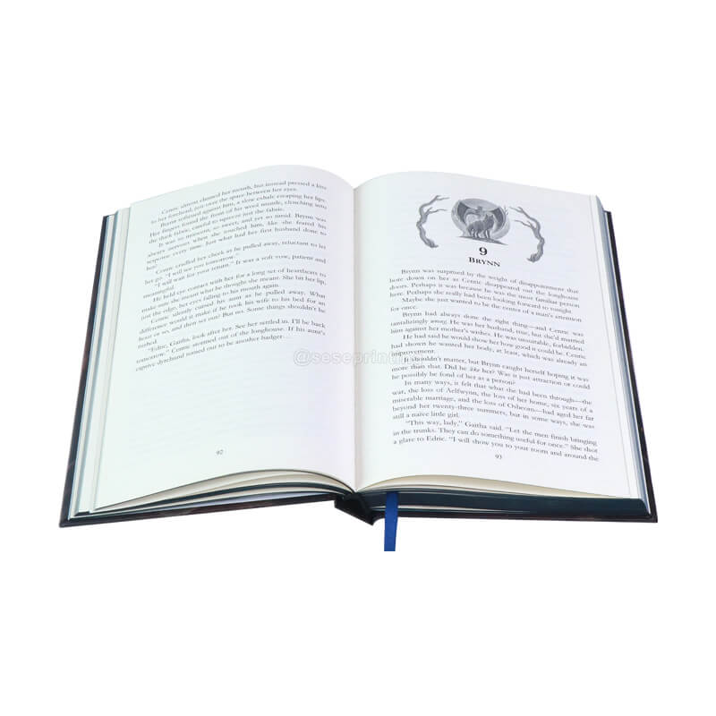 Matte Lamination Hardcover Books with Sprayed Edges and Ribbon Bookmark