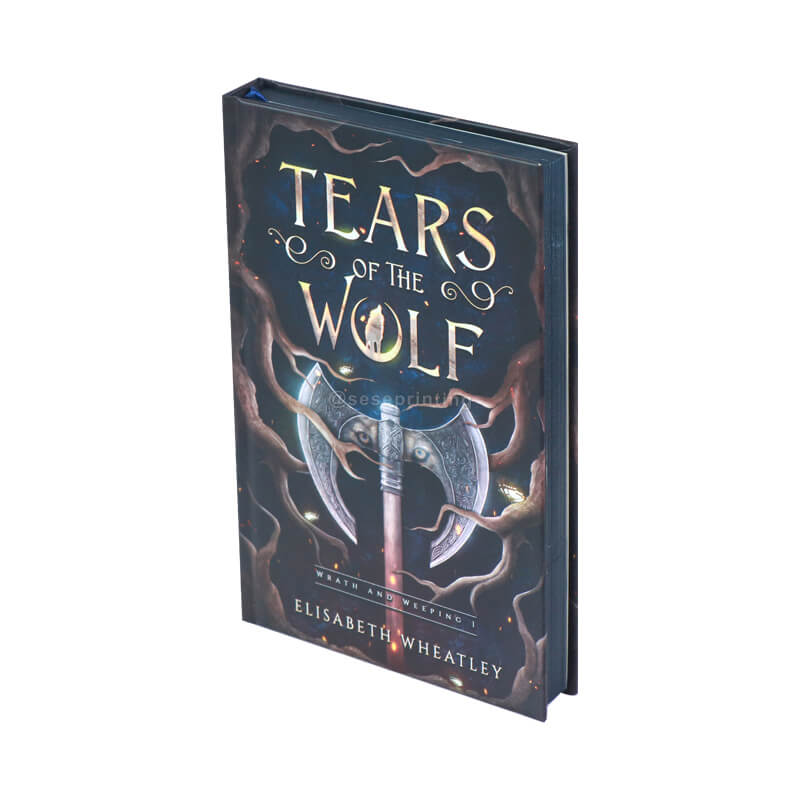 Matte Lamination Hardcover Books with Sprayed Edges and Ribbon Bookmark