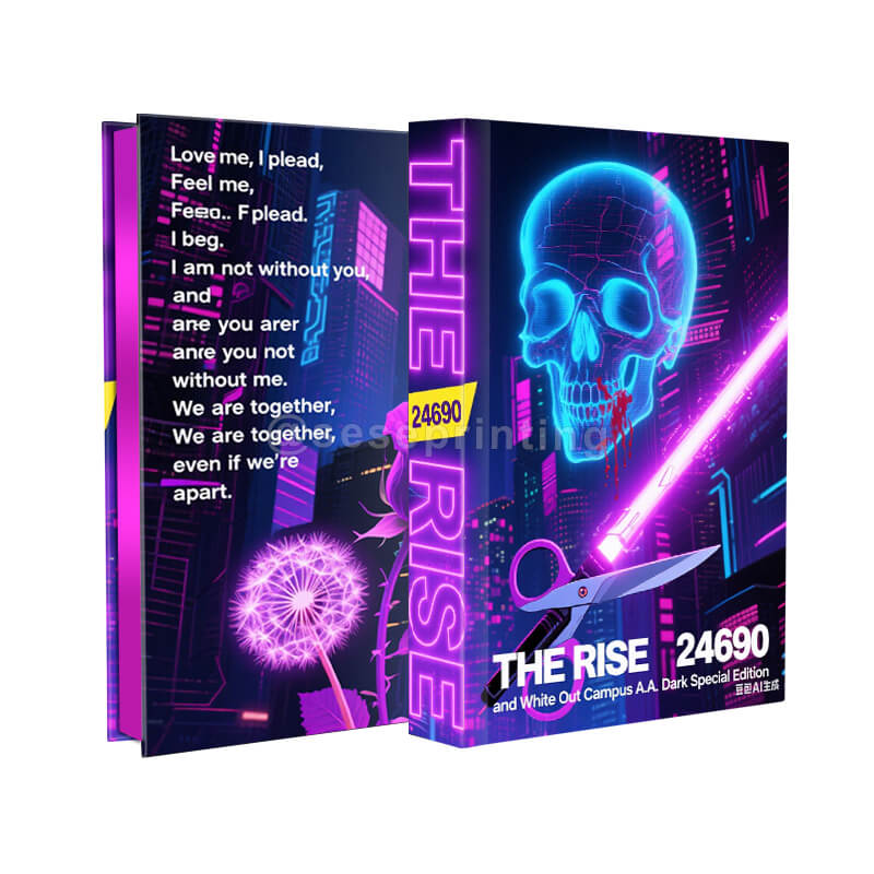 Hardcover Fiction Novels with Foiling on the Hardcover, Custom Stenciling on the Edges