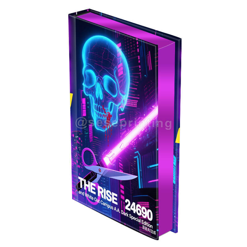 Hardcover Fiction Novels with Foiling on the Hardcover, Custom Stenciling on the Edges