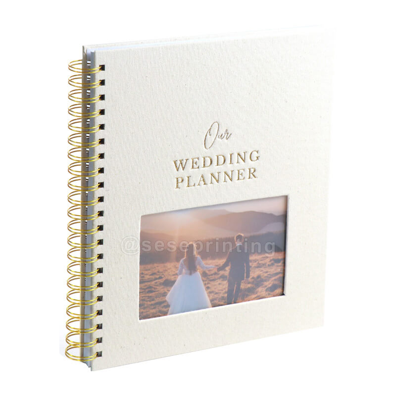Personalized Spiral Notebook Hardcover Undated Wedding Planner and Organizer
