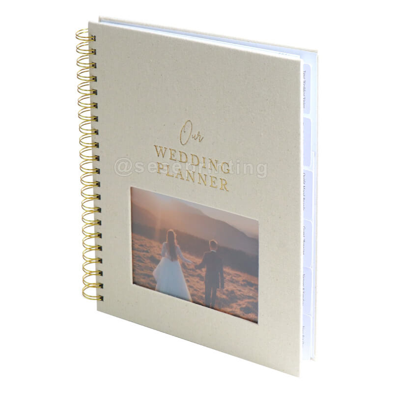 Personalized Spiral Notebook Hardcover Undated Wedding Planner and Organizer