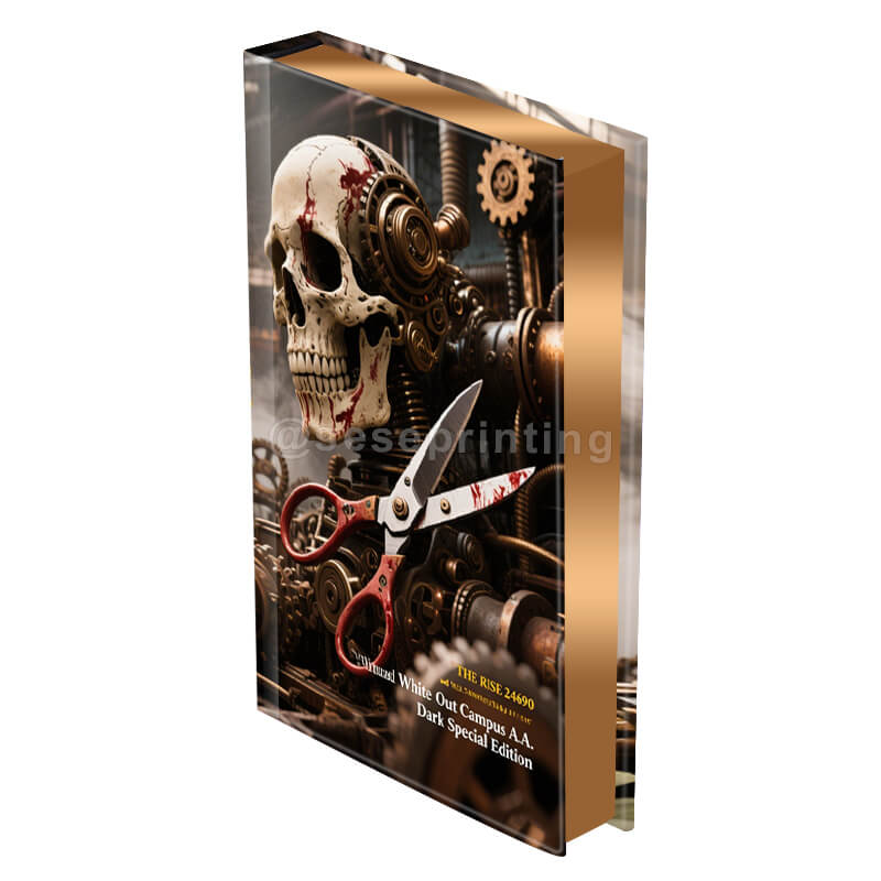 Custom Printing Special Edition Style Book with Foil Design Printed on the Hardcover, And Sprayed Edges
