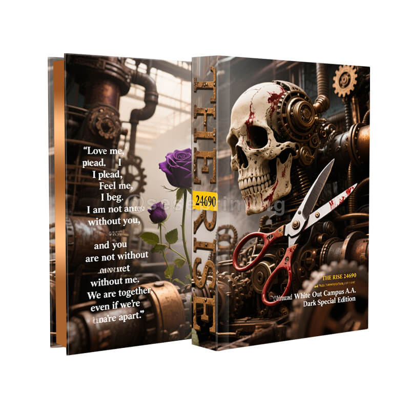 Custom Printing Special Edition Style Book with Foil Design Printed on the Hardcover, And Sprayed Edges