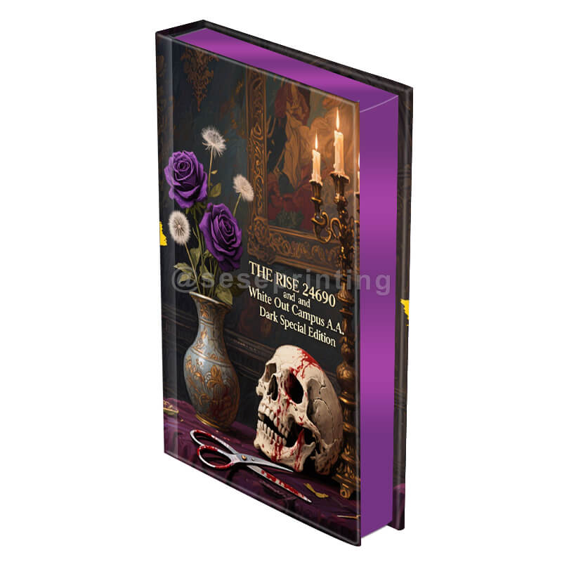 Hardback Book Printing Foil on the Cover and Custom Metallic Sprayed Edges