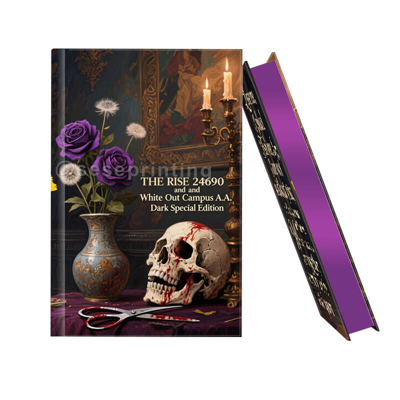 Hardback Book Printing Foil on the Cover and Custom Metallic Sprayed Edges