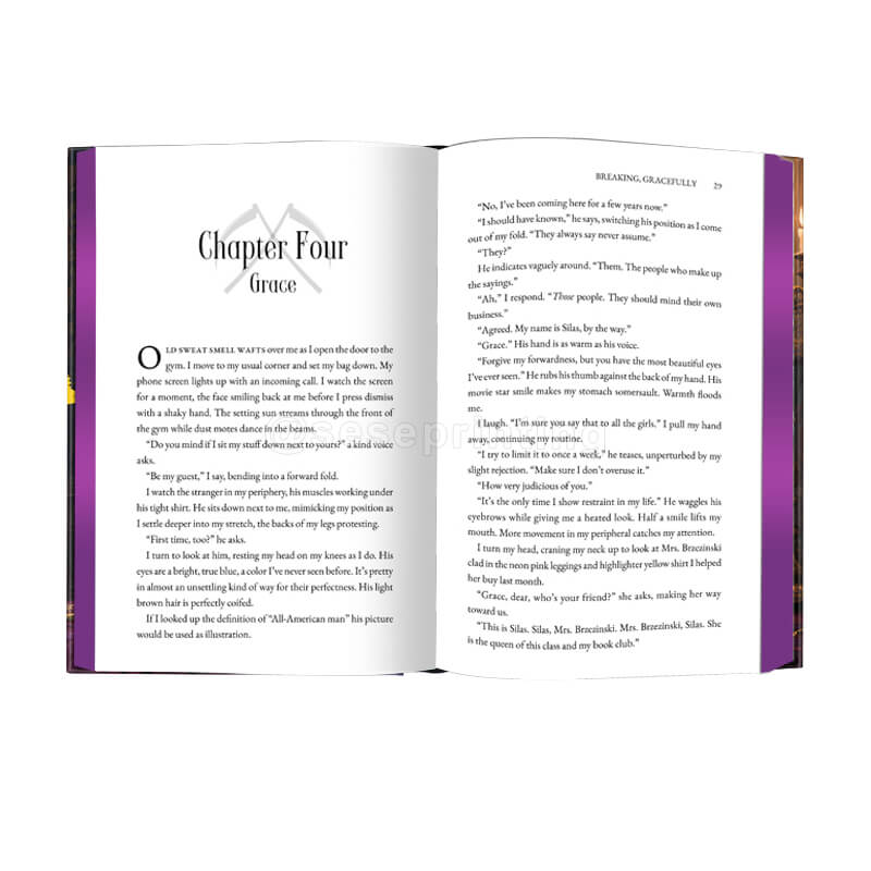 Hardback Book Printing Foil on the Cover and Custom Metallic Sprayed Edges