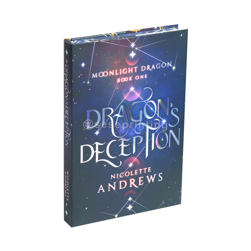 Fiction Book with Dust Jacket, Foiling on the Hardcover, Stenciled Edges, and Endpapers