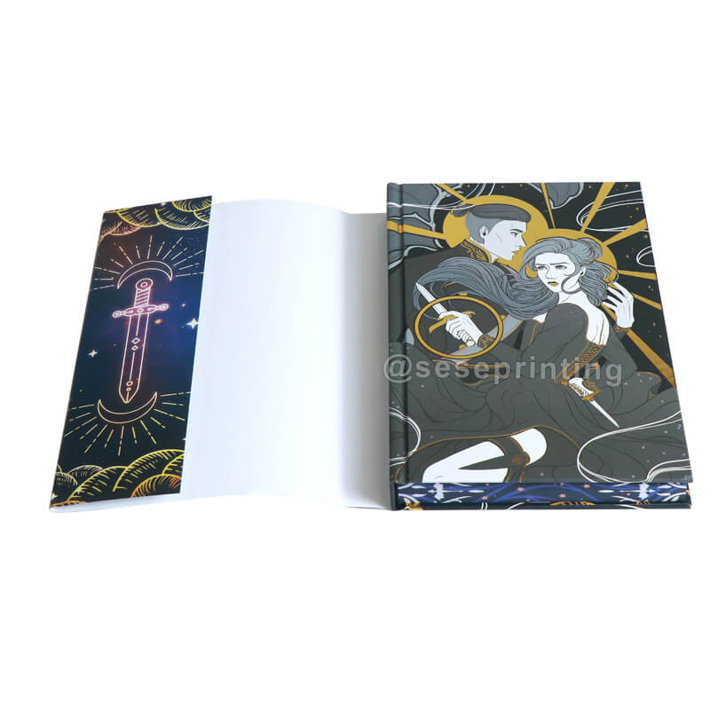 Hardcover Books with Holographic Foil Stamping on Dust Jacket, Digital Edge Printing