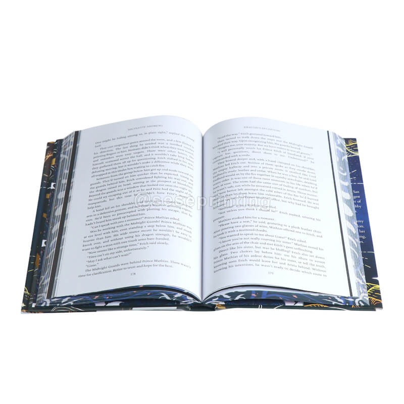 Hardcover Books with Holographic Foil Stamping on Dust Jacket, Digital Edge Printing
