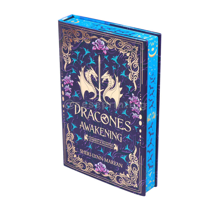 Soft Touch Lamination Hardback Book with Color Printing Endsheets, Dust Jackets and Sprayed Edges