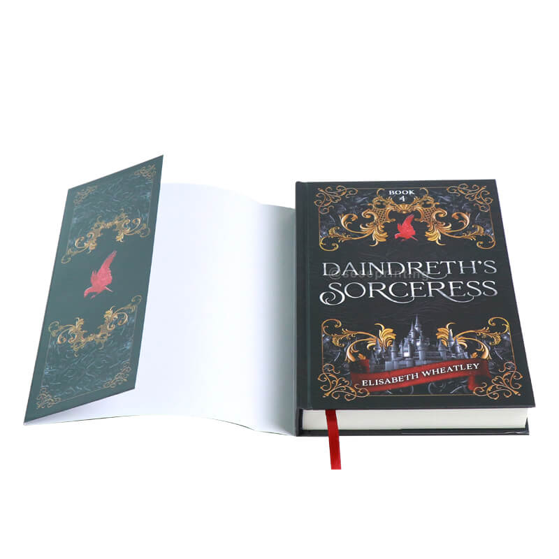 6x9 Hardcover Books Printed on White Paper, Colorful Ribbon and Dust Jackets