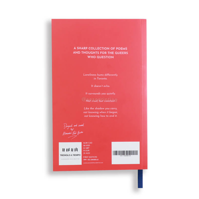 Paperback Book with Gold Foiled Cover, Gilded Edges, and Ribbon Bookmark