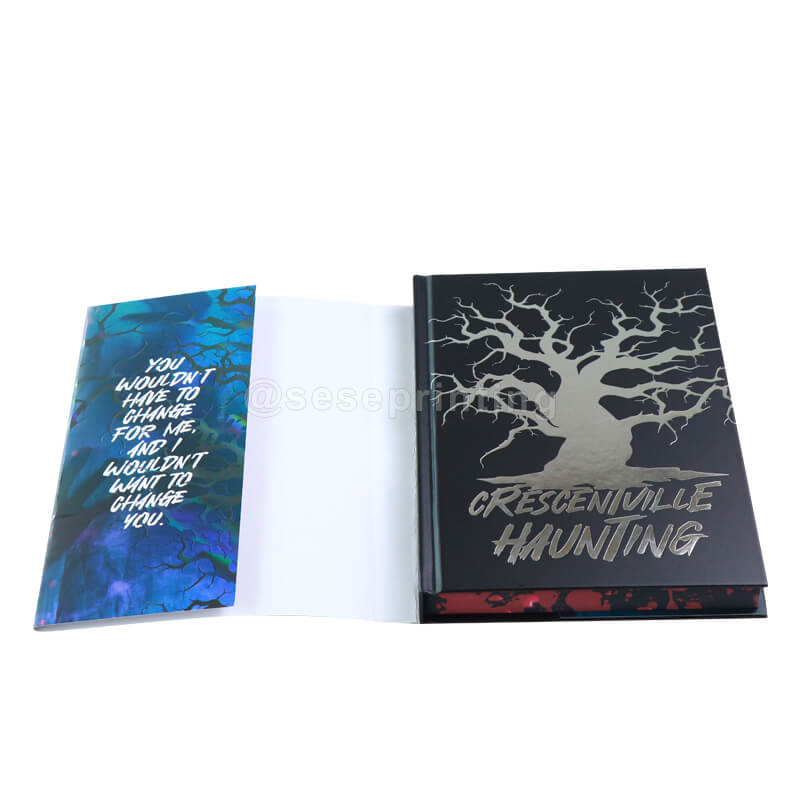 Hardback Fiction Books with a Dust Jacket, Sprayed Edges, and Silver Foil on Cover