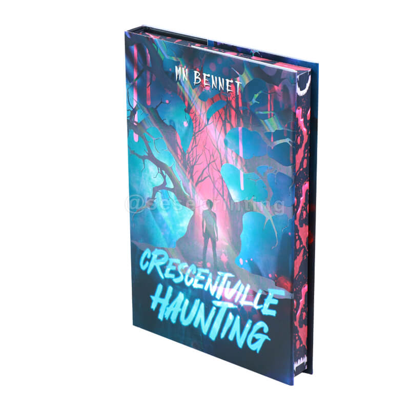 Fantasy Novel with Spot UV Dusk Jacket and Foil Hardback, Sprayed Edges