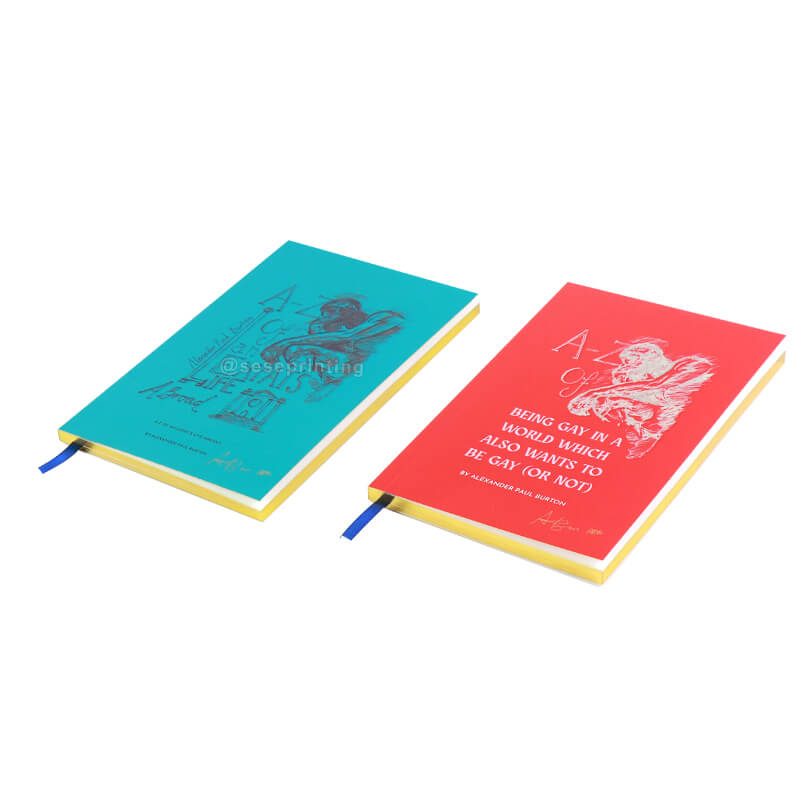 Two Paperback Book Printing with Custom Sprayed Edges and Foiling Cover