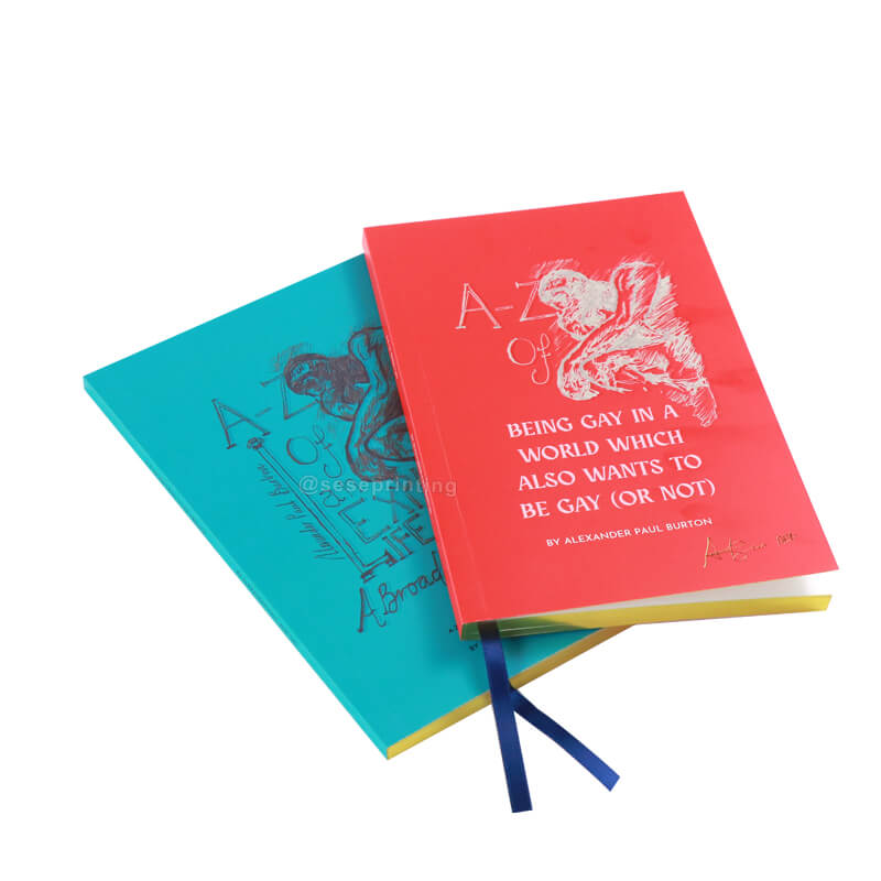 Two Paperback Book Printing with Custom Sprayed Edges and Foiling Cover