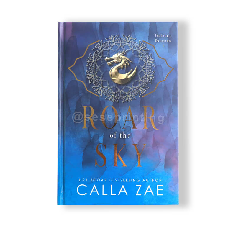 Hardcover Book with Printed Endpapers, Black Head and Tail Bands, and Pattern Sprayed Edges