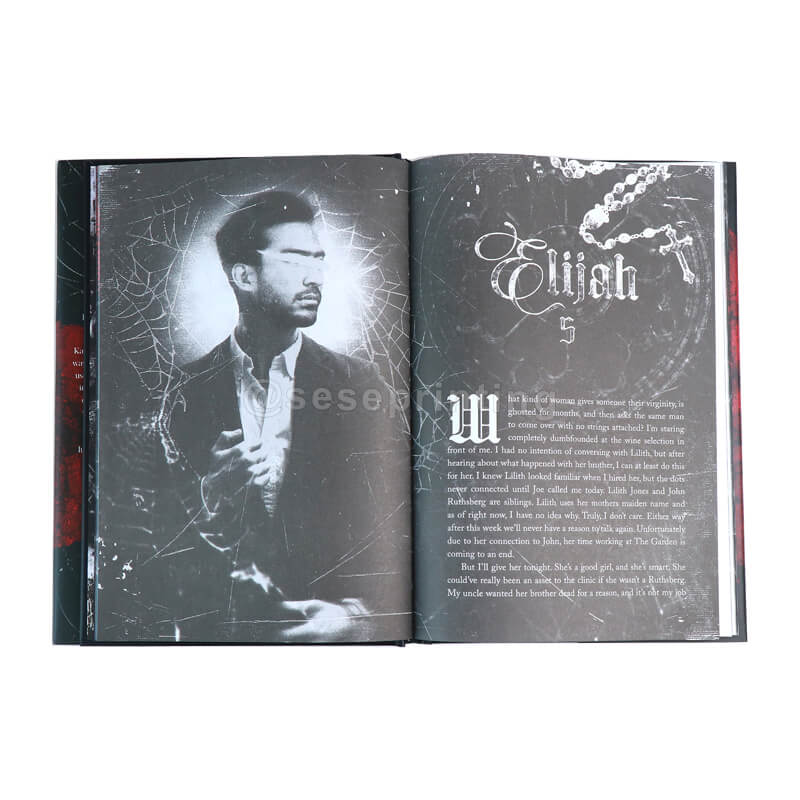 Hardcover Books with Red Foil Cover, Foiled Dust Jacket, Sprayed Edges, Coloured Endpapers