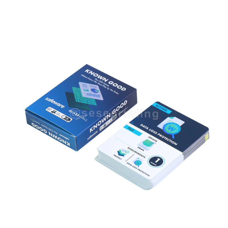Eco Friendly Custom Educational Flash Card Game Printing with Tuck Packaging Box