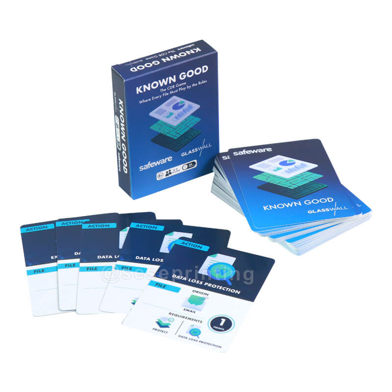 Eco Friendly Custom Educational Flash Card Game Printing with Tuck Packaging Box