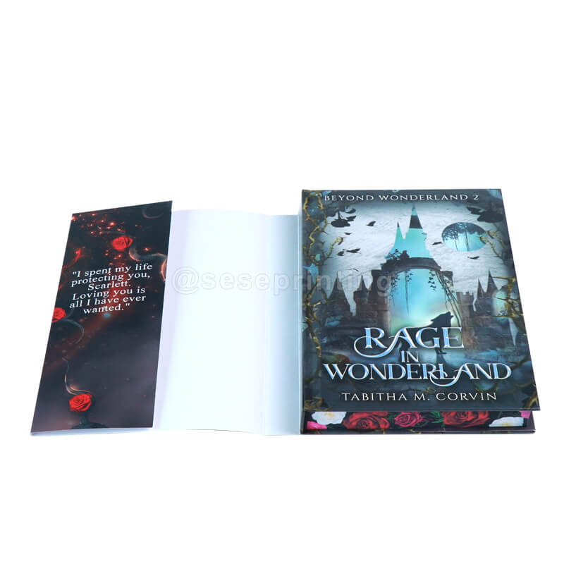 9x6 Hardcover Book with Dust Jacket, Illustration Endpapers, and Stenciled Edges