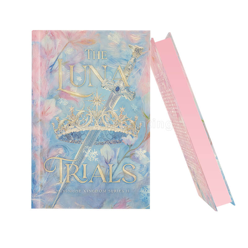 Custom Luxury 6x9 Hardcover Book Printing with Foil on Cover and Sprayed Edges