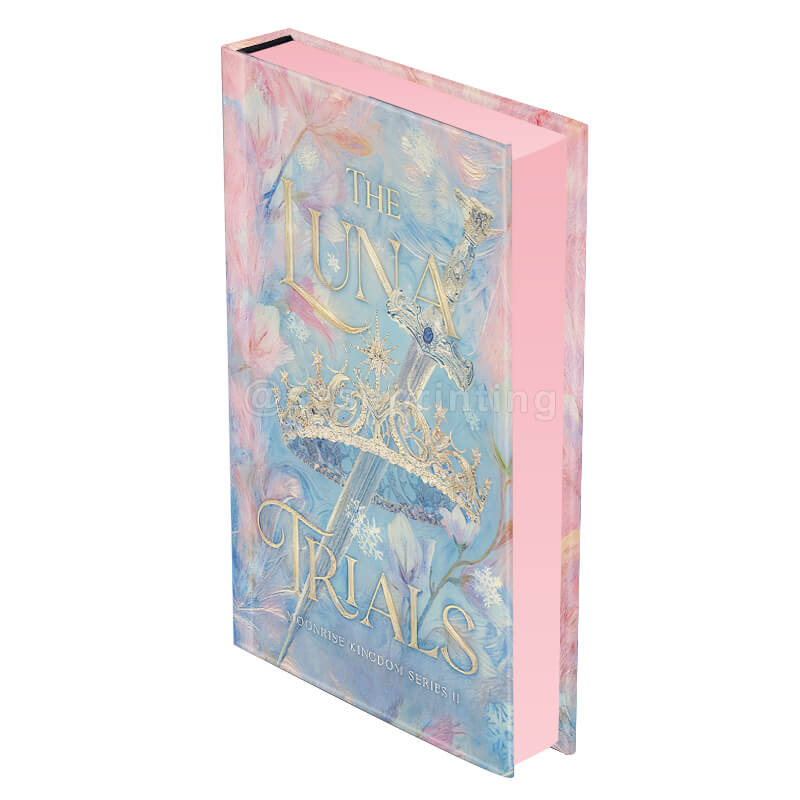 Custom Luxury 6x9 Hardcover Book Printing with Foil on Cover and Sprayed Edges