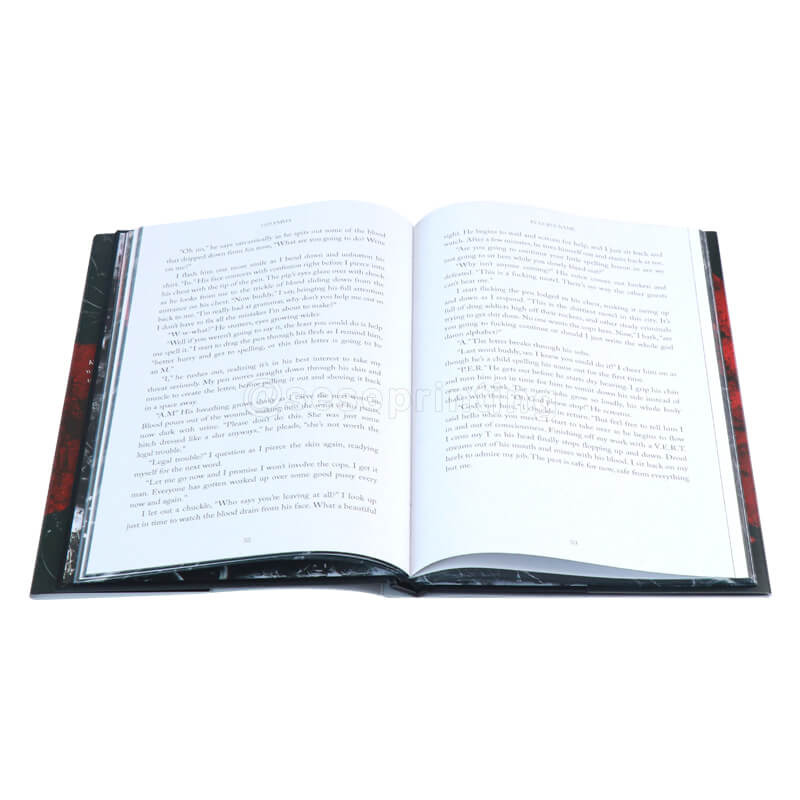Special Edition Novel with Red Foil Print for the Cover, Custom Edges and Endpapers