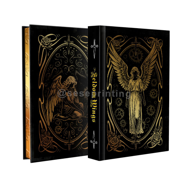 Custom Luxury Book Cover Finishing with Gold Foil and Hardcovers Printed Foiled Edges
