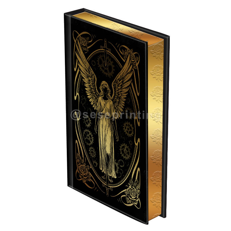Custom Luxury Book Cover Finishing with Gold Foil and Hardcovers Printed Foiled Edges
