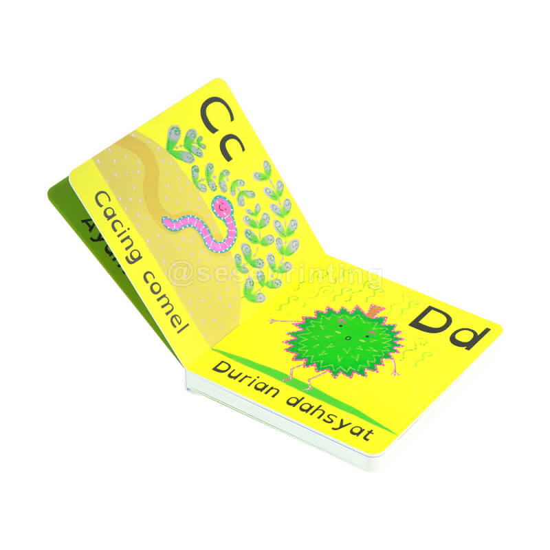 High Quality Full Color ABC Alphabet Learning Board Books for Kids Children