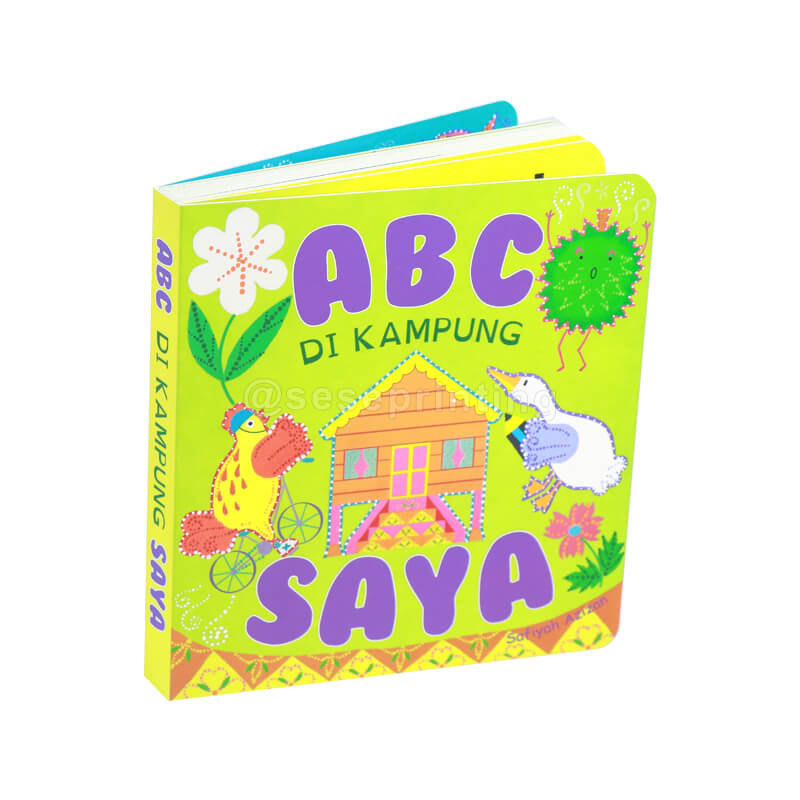 High Quality Full Color ABC Alphabet Learning Board Books for Kids Children