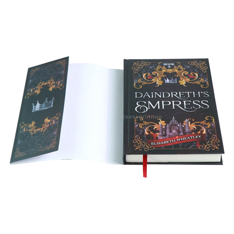 Custom Black and White Ink Printed Hardcover Fiction Novel with Dust Jackets