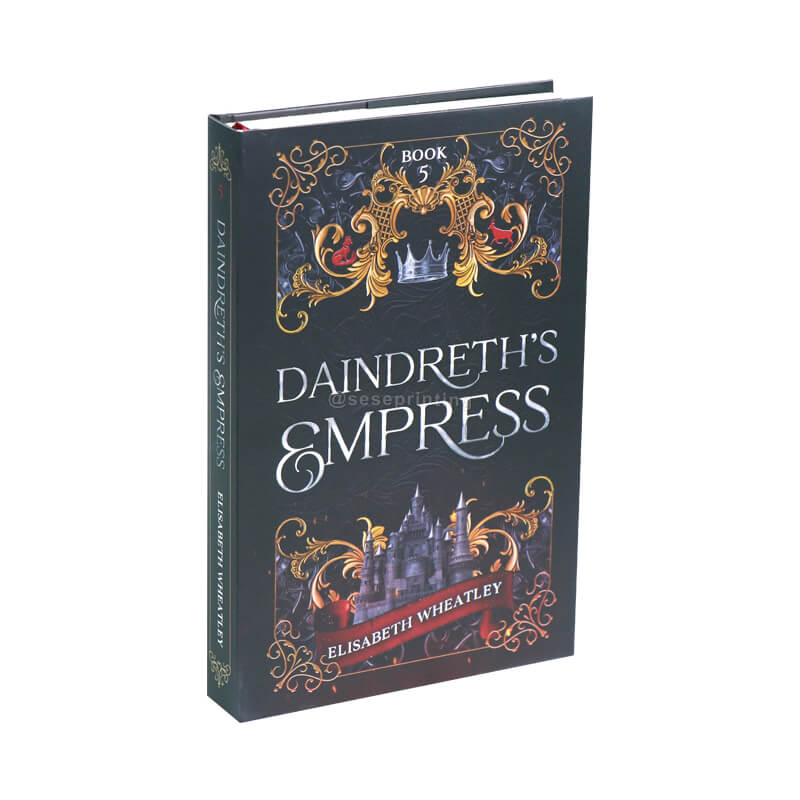 Custom Black and White Ink Printed Hardcover Fiction Novel with Dust Jackets