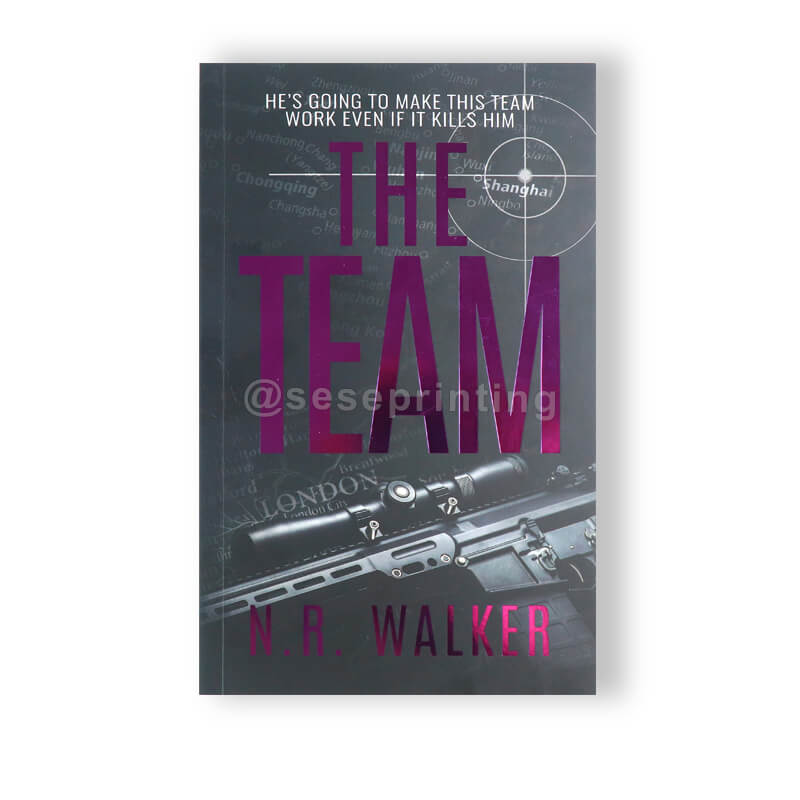 6x9 Paperback with Black and White Interior on Cream Paper with Sprayed Edges