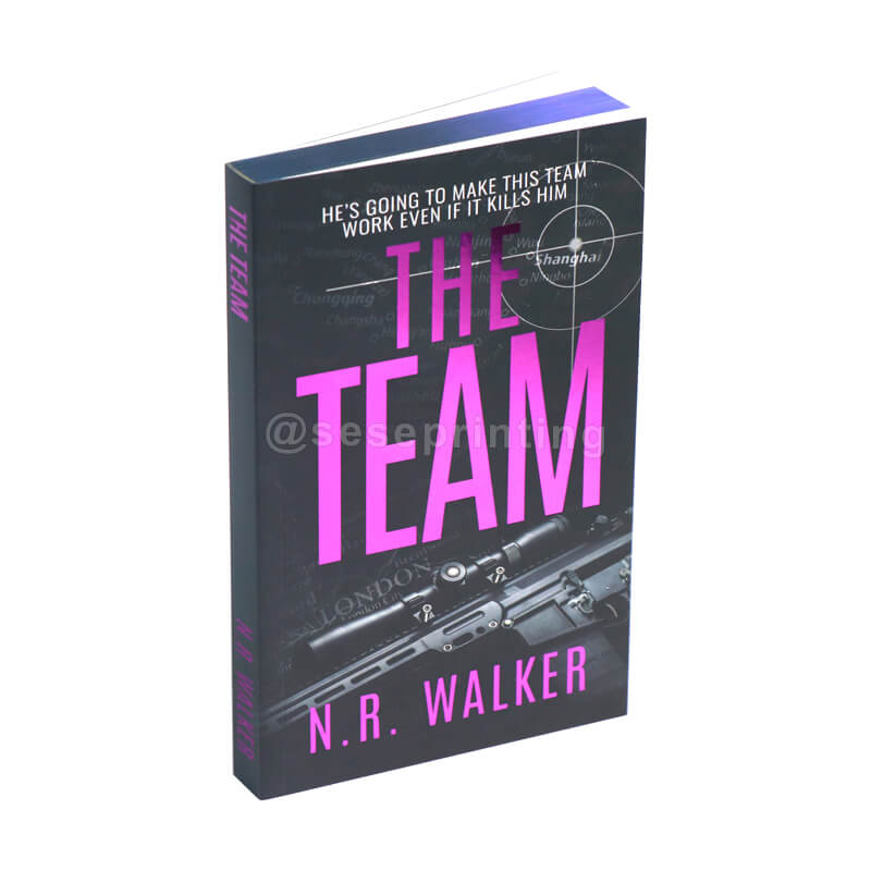 6x9 Paperback with Black and White Interior on Cream Paper with Sprayed Edges